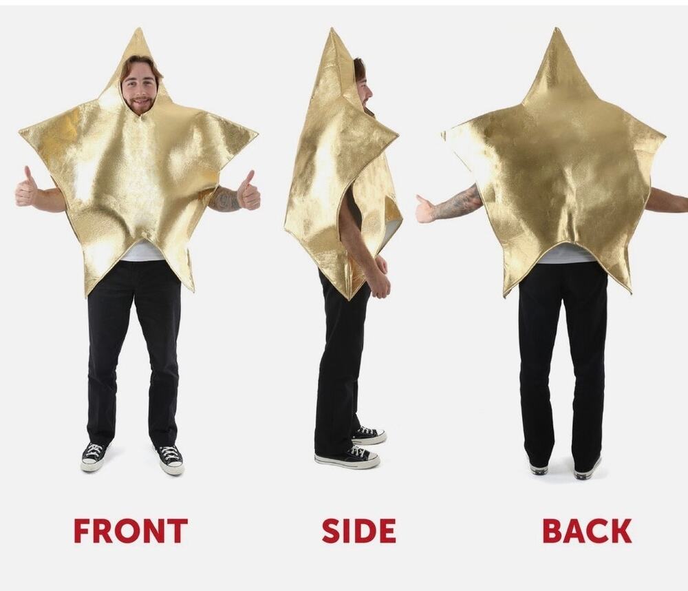 New Adult Star Costume, Unisex Festive Performance, Party Dress Up Shining Star